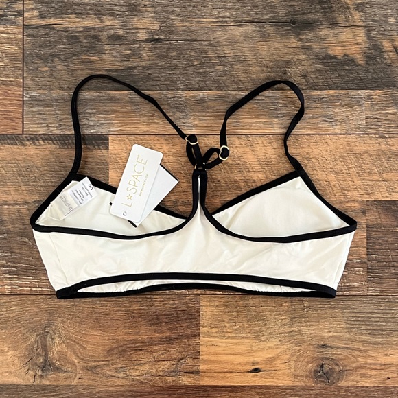 NWT L*Space Bikini Set - Pamela Top and Joy Bottom Bitsy in Cream and Black - Picture 7 of 14